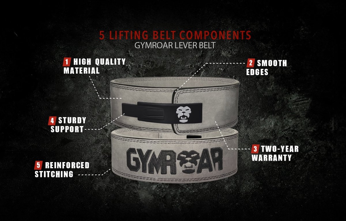 Gymroar Powerlift Riem Lifting Belt Crossfit Bodybuilding