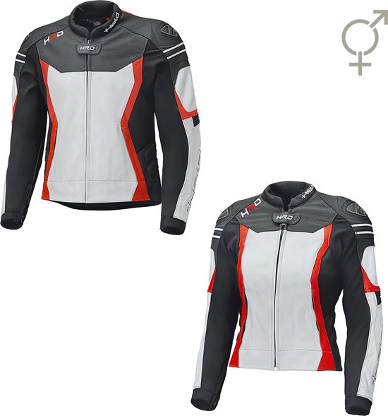 Held Street 3.0 Dames Wit Rood Leren Motorjas - Maat 40 - Jas