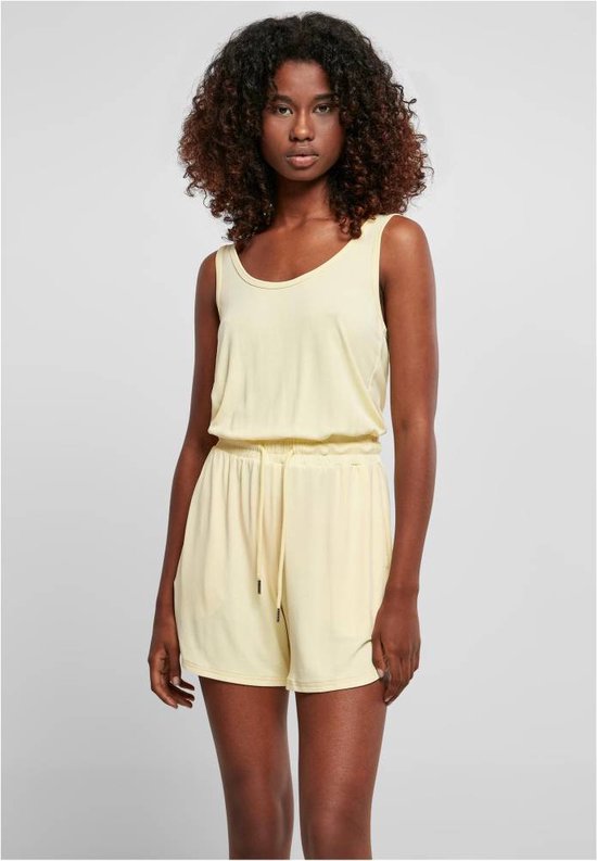 Urban Classics Playsuit Short Sleeveless Modal Geel