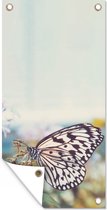 Tuinposter - Vlinders - Bloemen - Planten - Natuur - Tuinposters buiten - 40x80 cm - Tuindoek