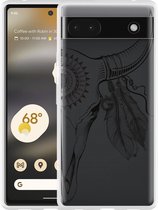 Google Pixel 6a Hoesje Boho Buffalo Skull - Designed by Cazy