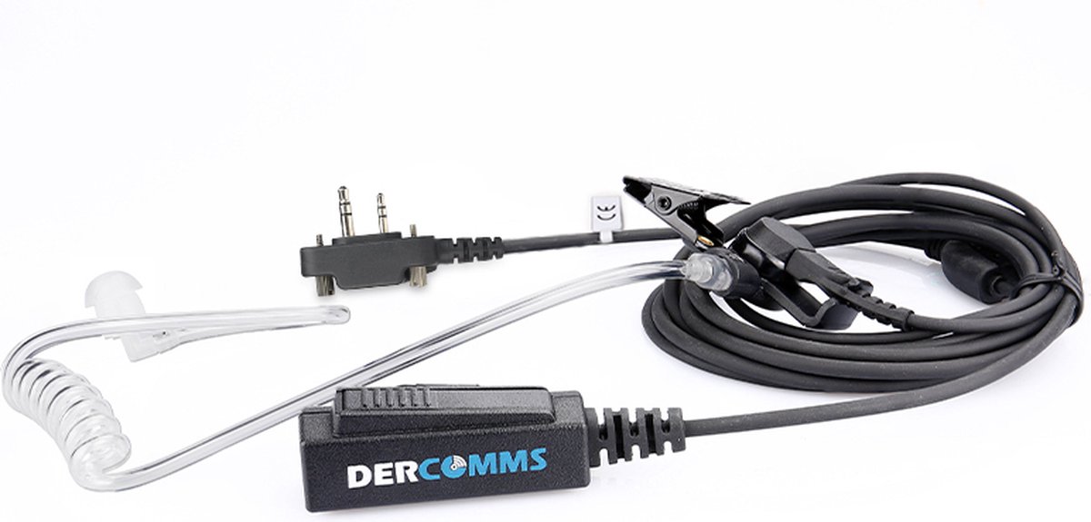 DerComms® ICOM heavy duty surveillance oortje voor F22SR, IC-F25SR, IC-F27SR en F29SR portofoons