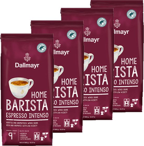 Dallmayr Home Barista Espresso Intenso - grains de café - 4 x 1 kilo | bol