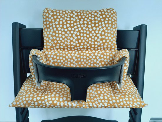 LaLoona Zitkussen voor hoge stoel, Tripp Trapp, kussen voor hoge stoel, voering van stokke, Oeko-Tex Standard 100, machinewasbaar (grijs, gecoat