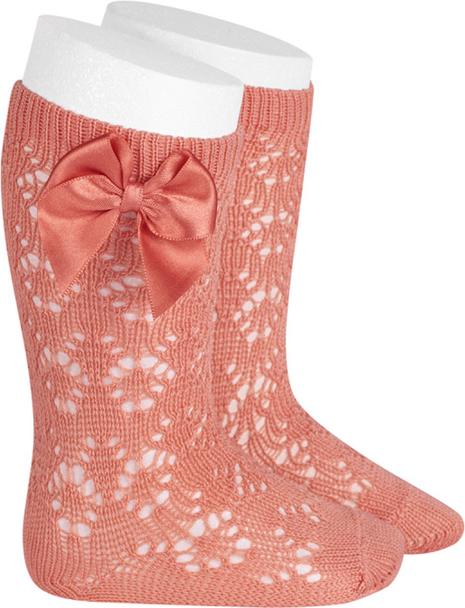 Cóndor Kniekous Opengewerkt Satijnen Strik | 2506/2 | Peony | 31-34 | maat 8