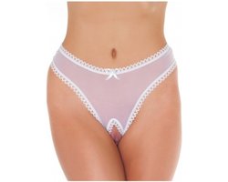 Amorable - Sexy Lingerie Open Kruis - Wit Transparant - One Size - Erotisch