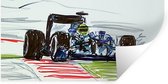 Stickers Stickers muraux - une voiture de course de Formule 1 - 160x80 cm - Film adhésif