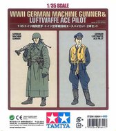 Tamiya German Machine Gunner & Luftwaffe Ace Pilot WWII + Ammo by Mig lijm