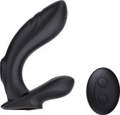 INTY Toys - Rebel - Prostaat Stimulator Met Afstandsbediening - 10 Standen - Ultra sterke trillingen - Oplaadbaar via USB - 100% Silicone - Waterbestendig - Zwart