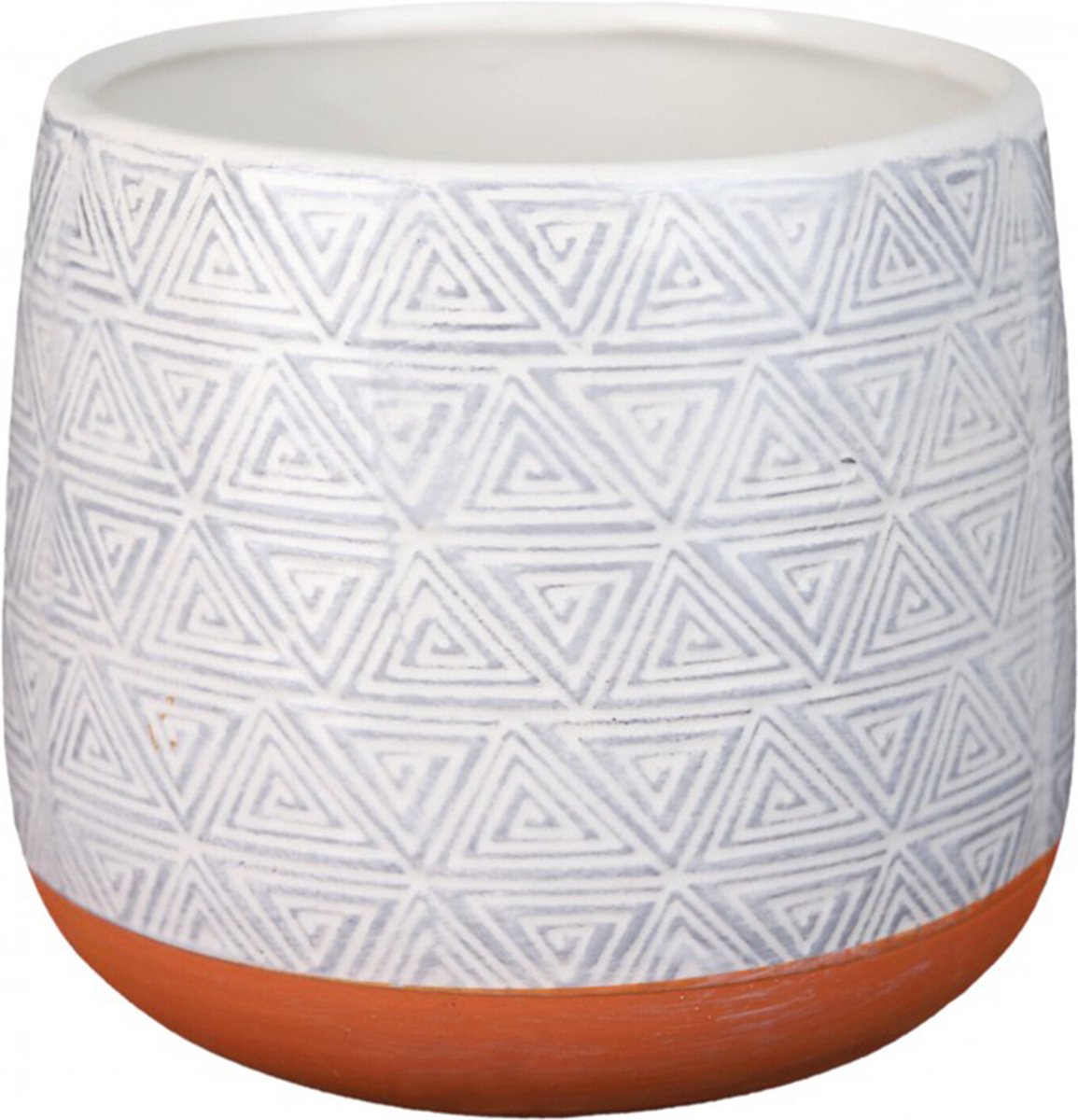 Decoratieve bloempot Savona Ø15cm H13cm keramiek / grijs