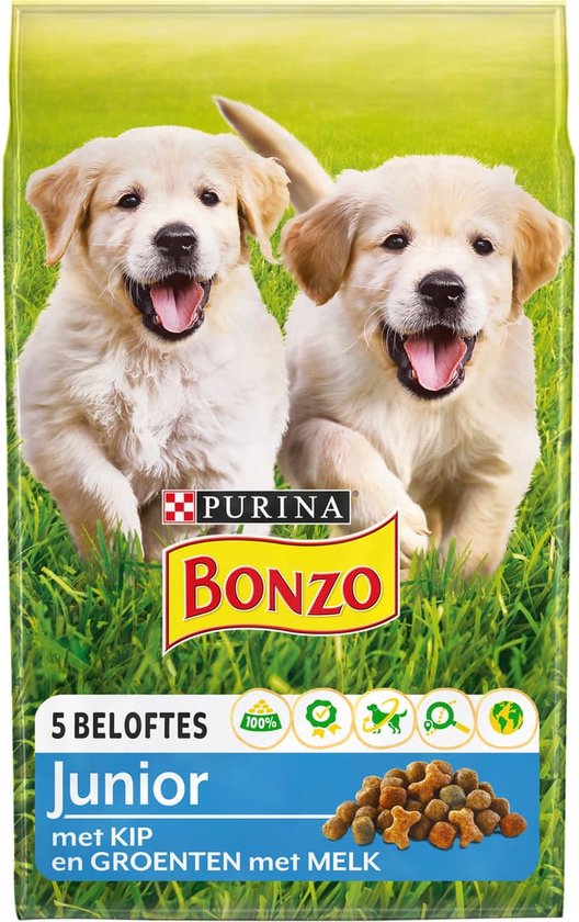 Bonzo (Friskies) - Honden Droogvoer Kip & Groenten - Junior - 1,5kg