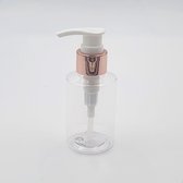 12 Pièces - Cylindre Distributeur de Savon - Transparent / OR ROSE - 100ml - Joli distributeur de savon que vous pouvez remplir avec du savon coloré pour les mains