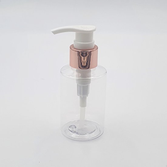 12 Pièces - Cylindre Distributeur de Savon - Transparent / OR ROSE - 100ml - Joli distributeur de savon que vous pouvez remplir avec du savon coloré pour les mains