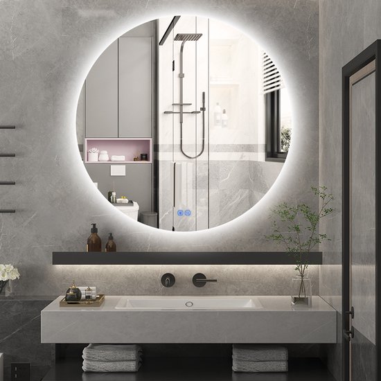 Sunlight - Miroir de salle de bain - 120cm - Rond - Tactile - Eclairage LED  - Dimmable... | bol
