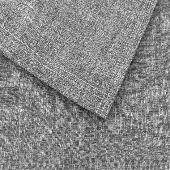 ALORS! Home Lino drap coton anthracite - 160x290 - bel aspect - tissu respirant et doux