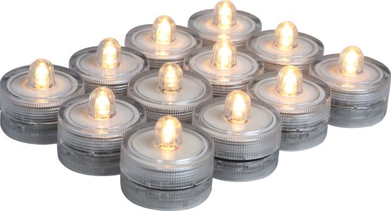 Zwembad lamp en Jacuzzi lampen set van 6 stuks - lampjes en drijvende verlichting - theelichtjes waterdicht
