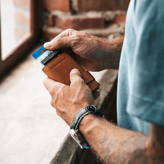 The Chesterfield Brand Étui pour carte de crédit Frankfurt Cardholder Cognac Marron clair