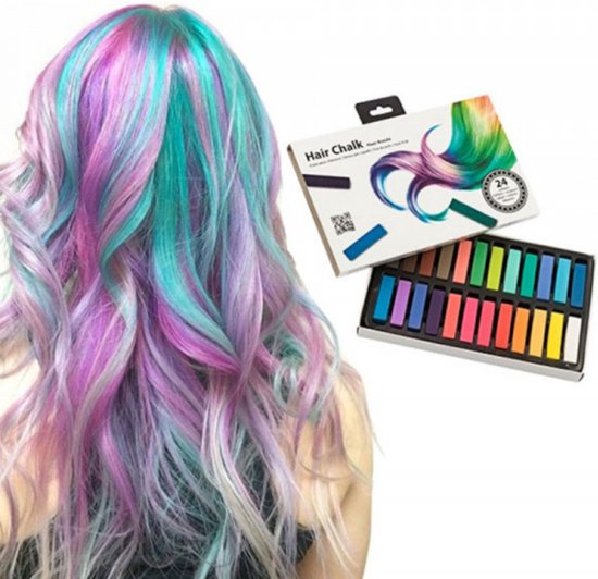 HairChalk® Haarkrijtjes | Haarkrijt | Hair Chalk Set van 24 Kleuren |  Haarkleuring |... | bol.com