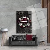 Luxe Plexiglas Schilderij Flower Lip | 60x90 | Woonkamer | Slaapkamer | Kantoor | Muziek | Design | Art | Modern | ** 5MM DIK**