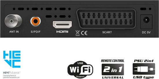 EDISION Picco T265 Dvb-t2 Receiver HDMI SCART USB SPDIF
