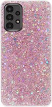 ADEL Premium Siliconen Back Cover Softcase Hoesje voor Samsung Galaxy A13 - Bling Bling Roze