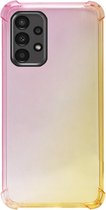 ADEL Siliconen Back Cover Softcase Hoesje voor Samsung Galaxy A13 - Kleurovergang Roze Geel