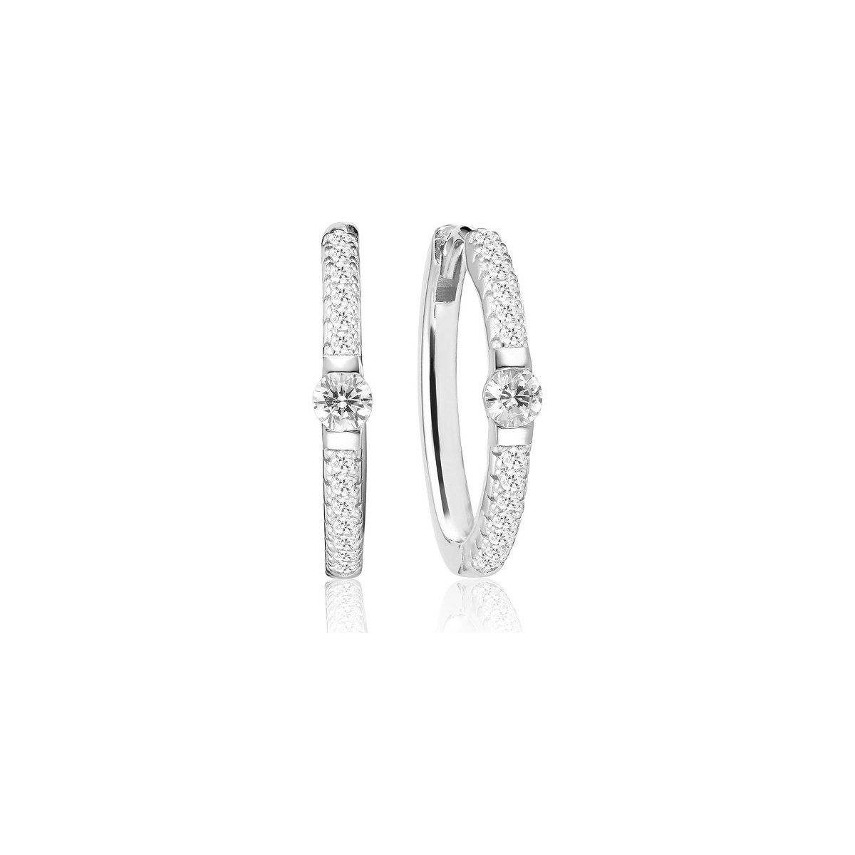 Sif Jakobs sieraden Dames Hoops 925 sterling zilveren zirconia One Size Zilver 32019255