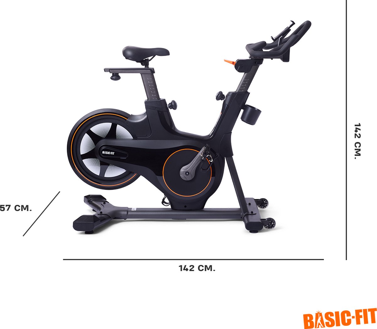 Basic-Fit® ALL-IN Smart Bike - Vélo d'appartement Vélo - Vélo de spinning -  Incl.... | bol.com