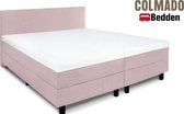 Colmado® Boxspring 160x220 incl. thuismontage - Complete set met matras - Roze