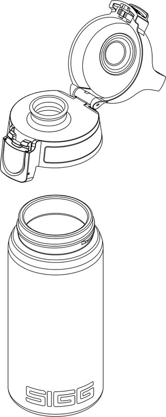 SIGG 8631.40 gourde Utilisation quotidienne 500 ml Plastique Couleur aqua