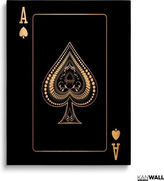 As de la peinture sur toile de Luxe | 60 x 90 | Salle de séjour | Chambre à coucher | Bureau | Musique | Design | Art | Moderne | ** 4 CM D'ÉPAISSEUR ! EFFET 3D**