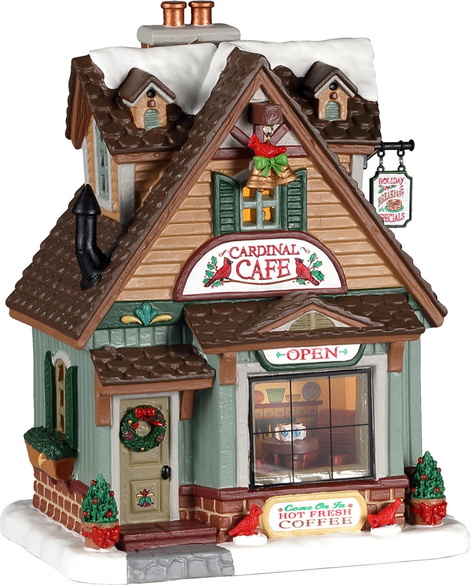 Lemax - Cardinal Café- B/o Led - Kersthuisjes & Kerstdorpen