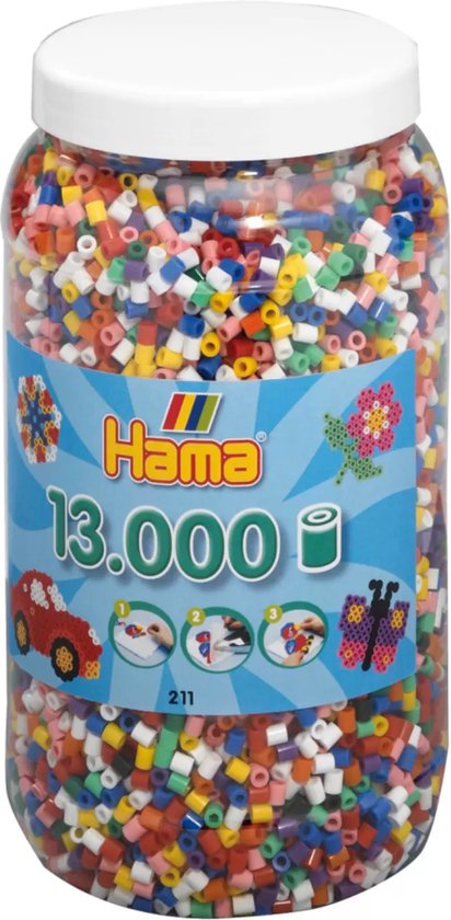 Hama - Strijkkralen in een Ton – 13000 Kralen – Creatief Speelplezier