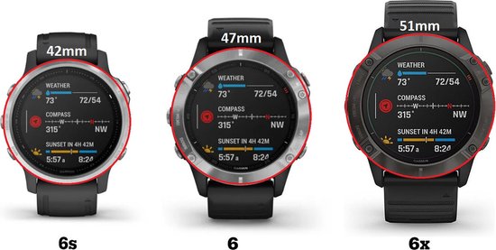 Garmin Fenix 6S PRO Multisport Smartwatch - Geavanceerde GPS Tracker - Multisport - 10ATM Waterdicht - Zwart - Garmin
