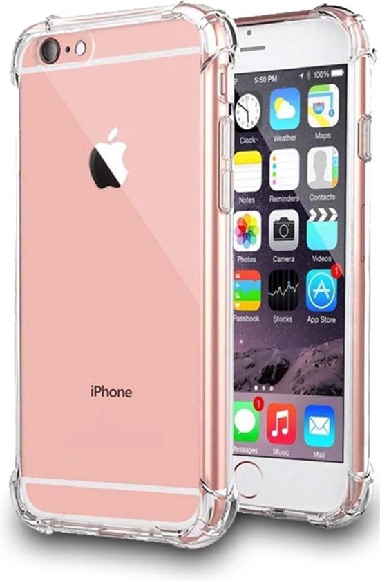 Smartphonica iPhone 6/6s Plus transparant hoesje flexibel met stootrand / Siliconen / Back Cover geschikt voor Apple iPhone 6/6s Plus