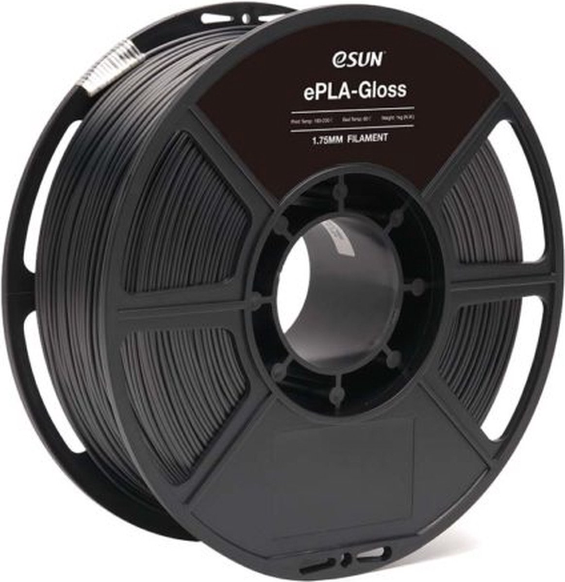eSun Zwart ePLA-Gloss filament – 1,75mm – 1kg