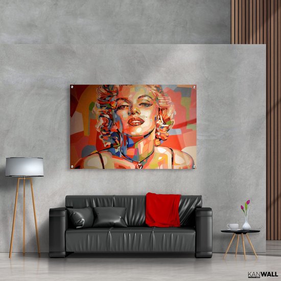 Luxe Plexiglas Schilderij Marilyn Monroe Paint | 100x150 | Woonkamer | Slaapkamer | Kantoor | Muziek | Design | Art | Modern | ** 5MM DIK**