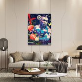 Luxe Canvas Schilderij Mike Tyson | 100x150 | Woonkamer | Slaapkamer | Kantoor | Muziek | Design | Art | Modern | ** 2CM DIK! **
