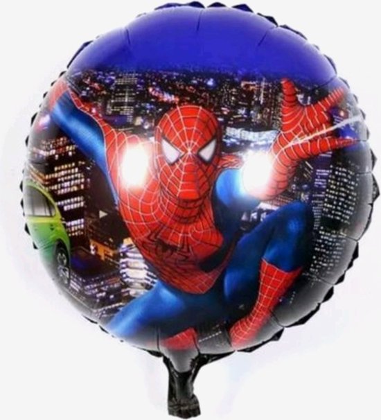 Spiderman-Blauw-Folie-Ballon-45cm-Verjaardag-Thema