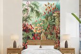 Behang - Fotobehang Bloemen - Kunst - Vintage - Natuur - Botanisch - Breedte 200 cm x hoogte 300 cm
