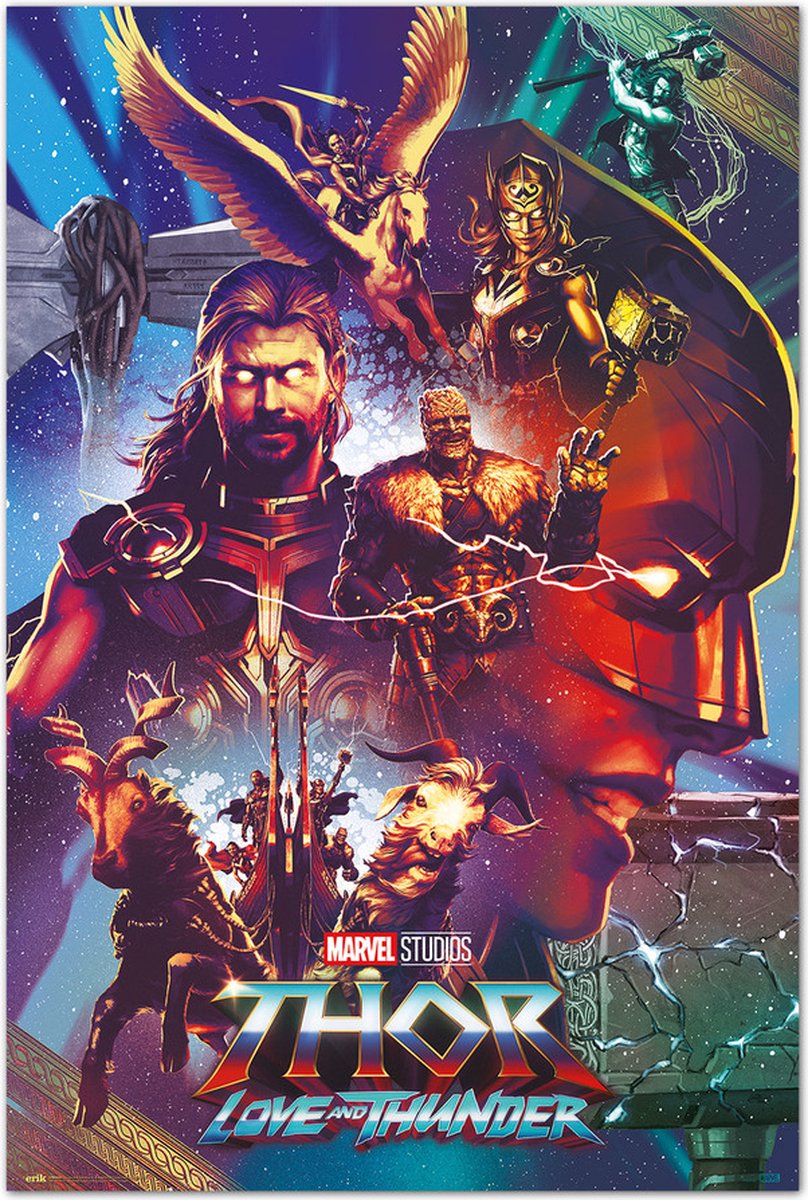 Posterpoint Thor poster - Film - Love and Thunder - Marvel - Chris Hemsworth - 61 x 91.5 cm multi