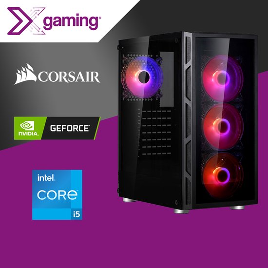SNIPER Game PC Intel i5 8500, GeForce GTX1650, 16GB, 256GB SSD, 1TB HDD, WiFi + Bluetooth