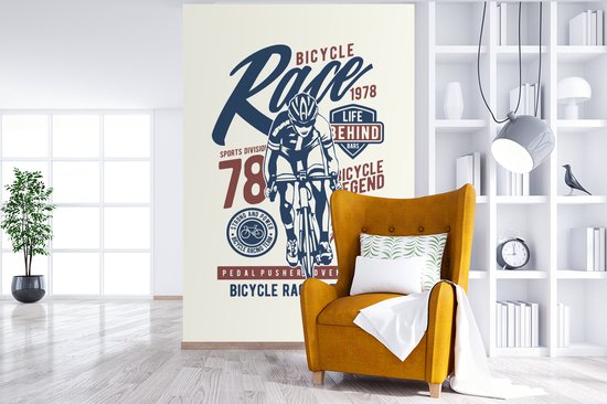 Papier Peint - Papiers Papier peint photo Cyclisme - Bicyclette - Vintage - Largeur 200 cm x Hauteur 300 cm
