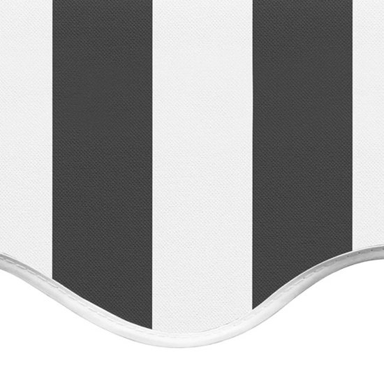 Store banne de remplacement vidaXL - 3 x 2,5 m - Toile de protection anthracite et Wit - Toit de store banne - Protection solaire solaire - Jardin été - Vie en plein air