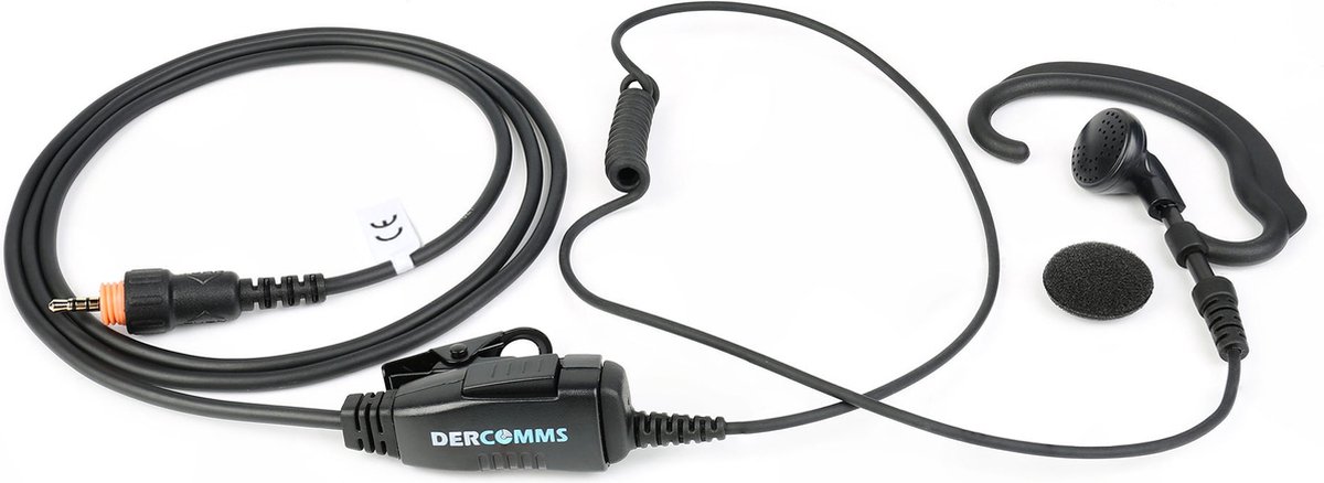 DerComms® Portofoon Oortje - C Ring Oortje Voor De Motorola CLP446e En Clpe Portofoons