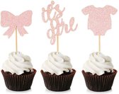 cupcake / gâteau / pics / c'est une fille / fille / naissance / sexe révélé / rose / fête