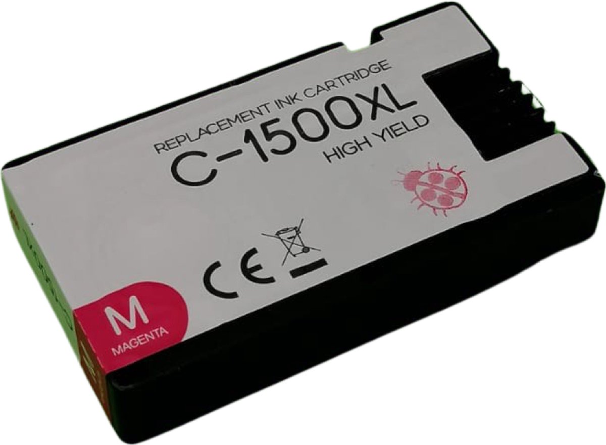 Inktplace Huismerk PGI-1500XL Inkt cartridge Magenta / Rood geschikt voor Canon