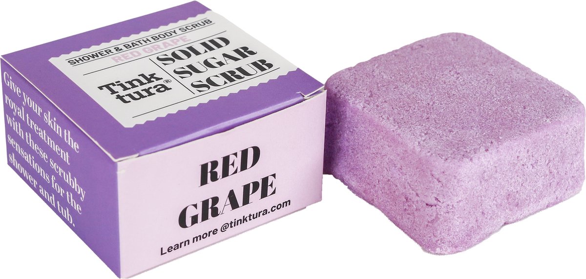 Tinktura - Red Grape - Bodyscrub - Lichaamsscrub - Vegan - Dierproefvrij - Handgemaakt - Solid Sugar Scrub