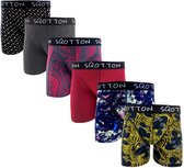 Heren boxershorts - SQOTTON® - 6 stuks - Spetters/Jungle XL