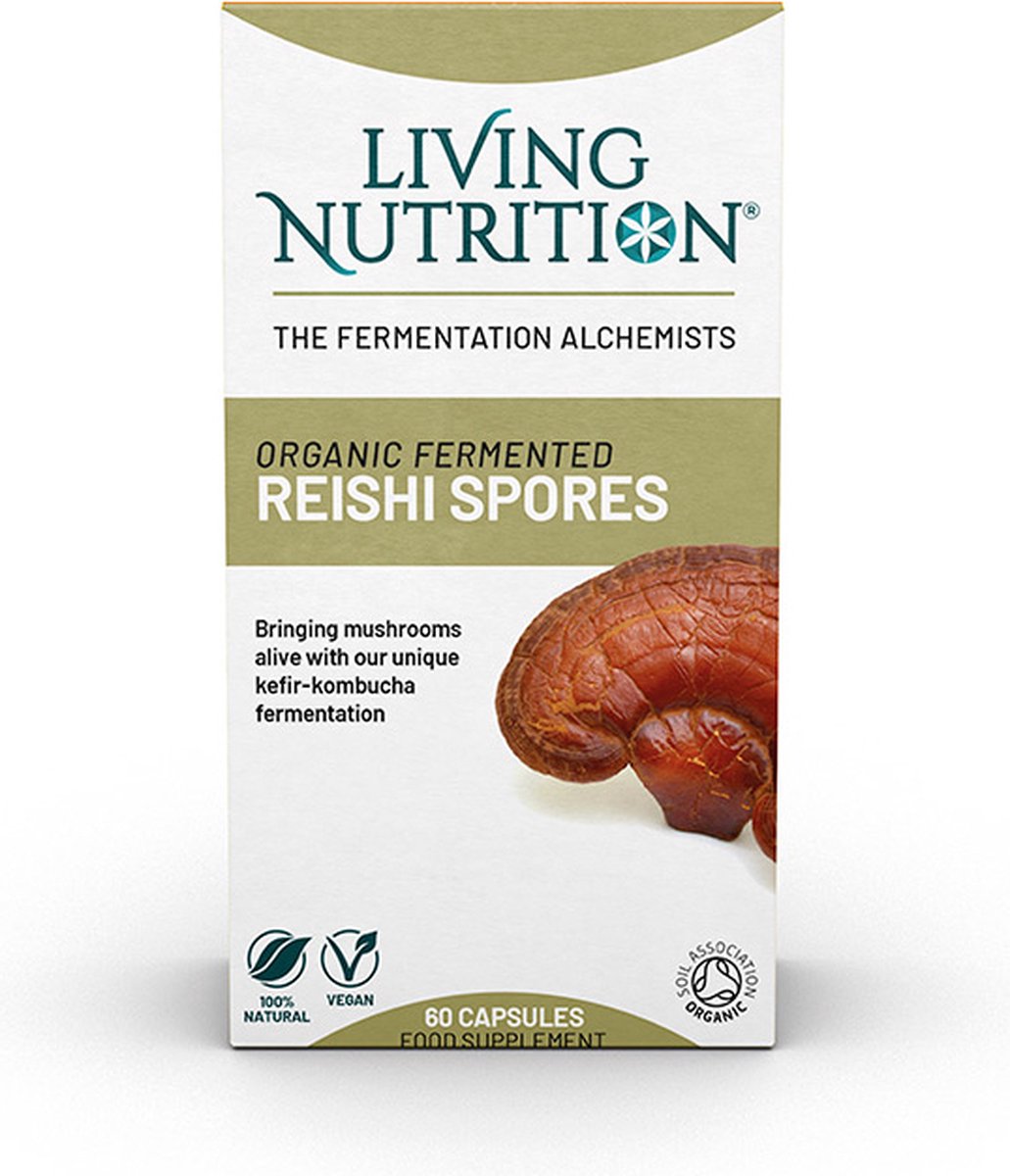 Goedkoopste Living Nutrition- Gefermenteerde Reishi Sporen Bio - 60caps